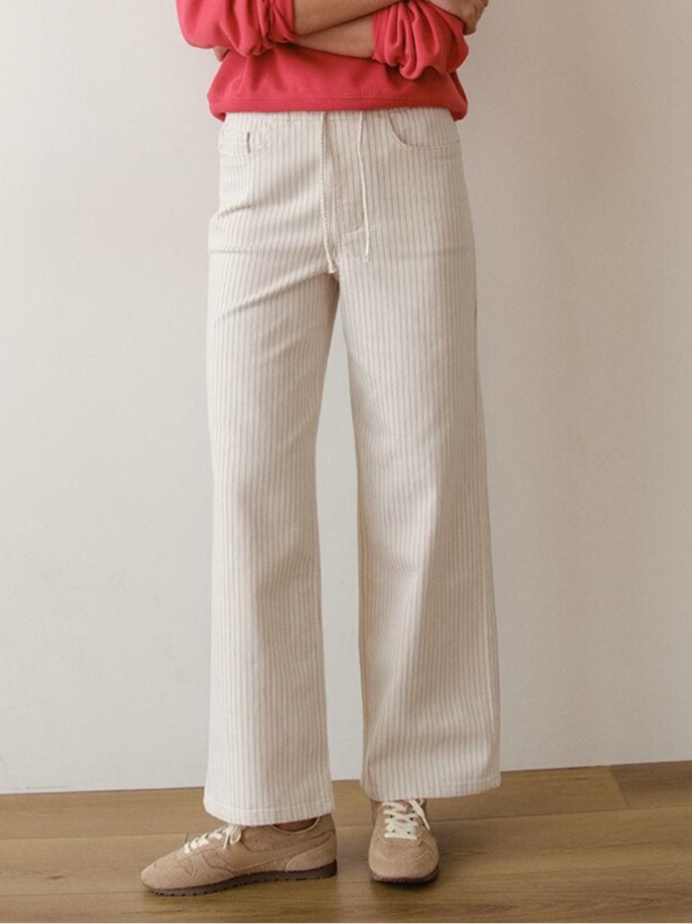 Marine Layer Drawstring Railroad Wide Leg Pant